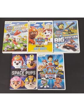 PAW Patrol DVD Lot of 5 Episodes and Specials in Cases GC